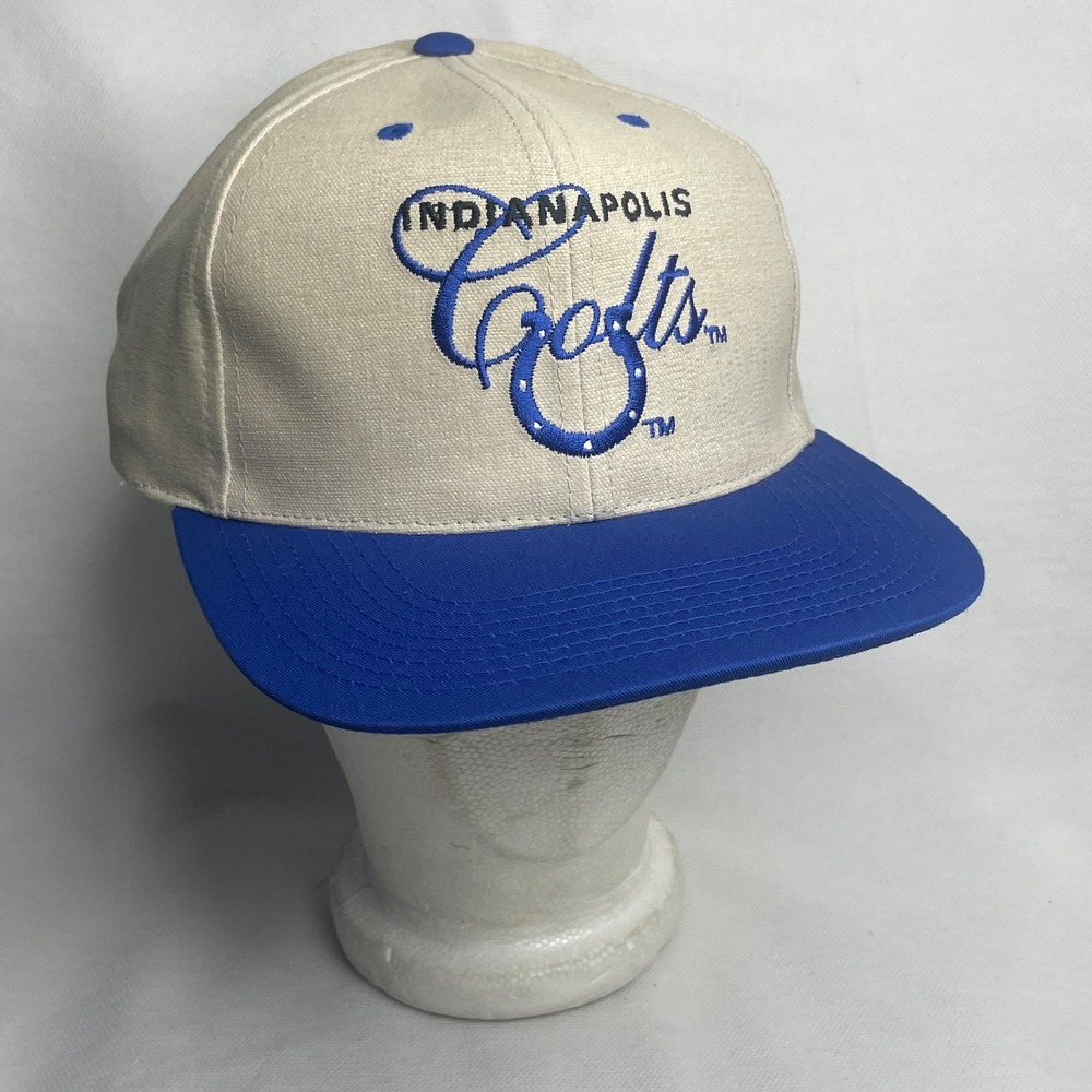 NEW Vintage Drew Pearson Script Indianapolis Colts Signature Horseshoe Hat Cap